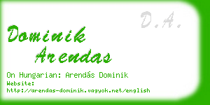 dominik arendas business card