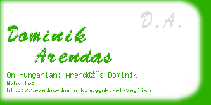 dominik arendas business card